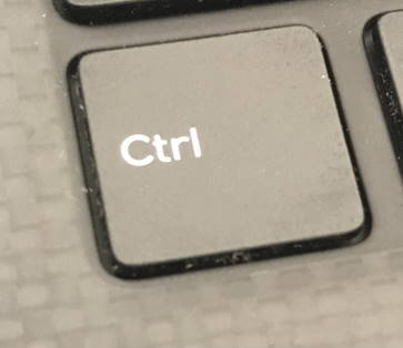 Control key from a computer keyboard