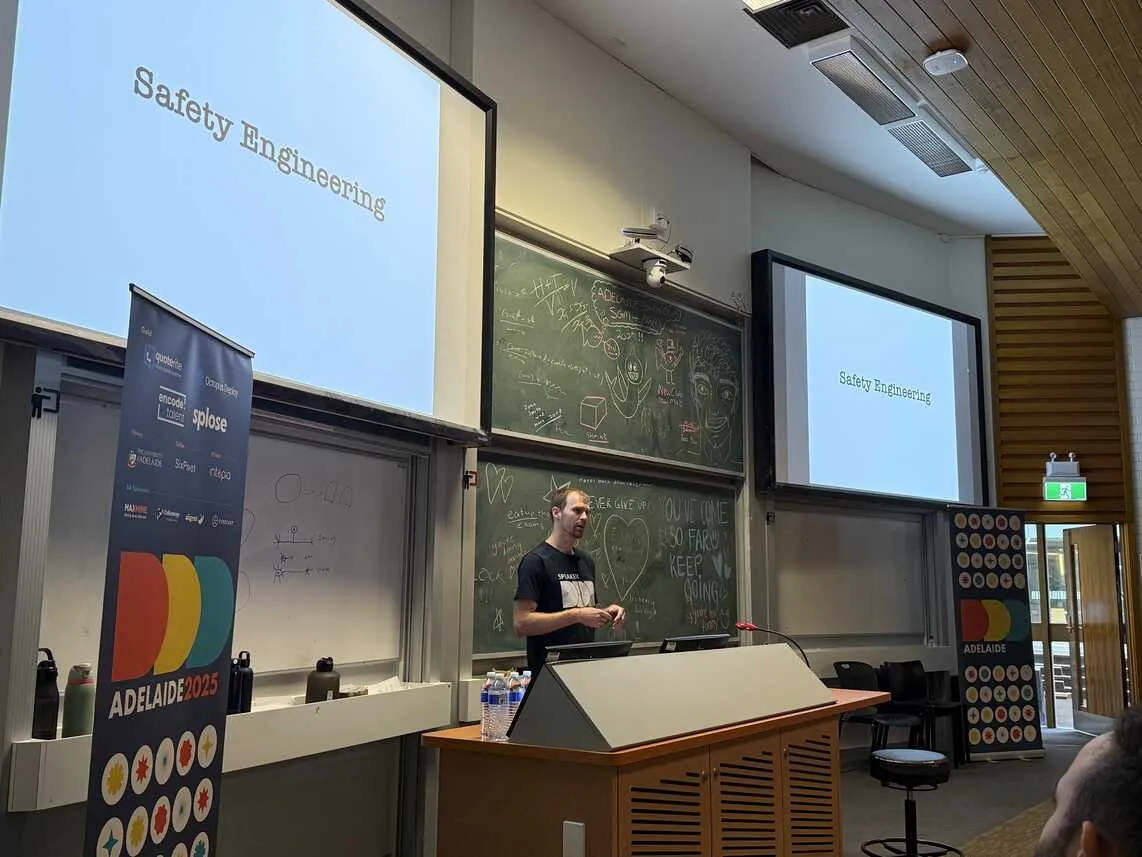 Ashley Mannix presenting on testing