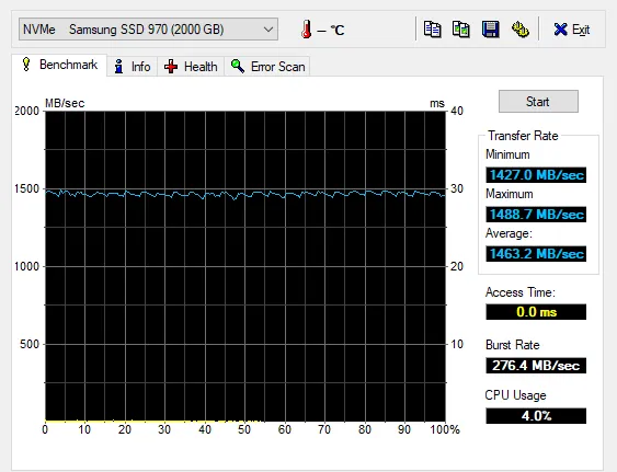 Samsung SSD with 'AHCI' storage mode