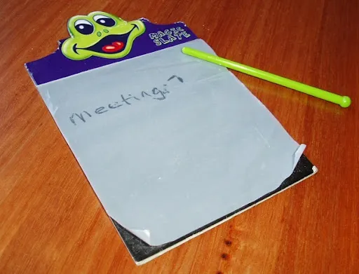 A children's wax drawing pad