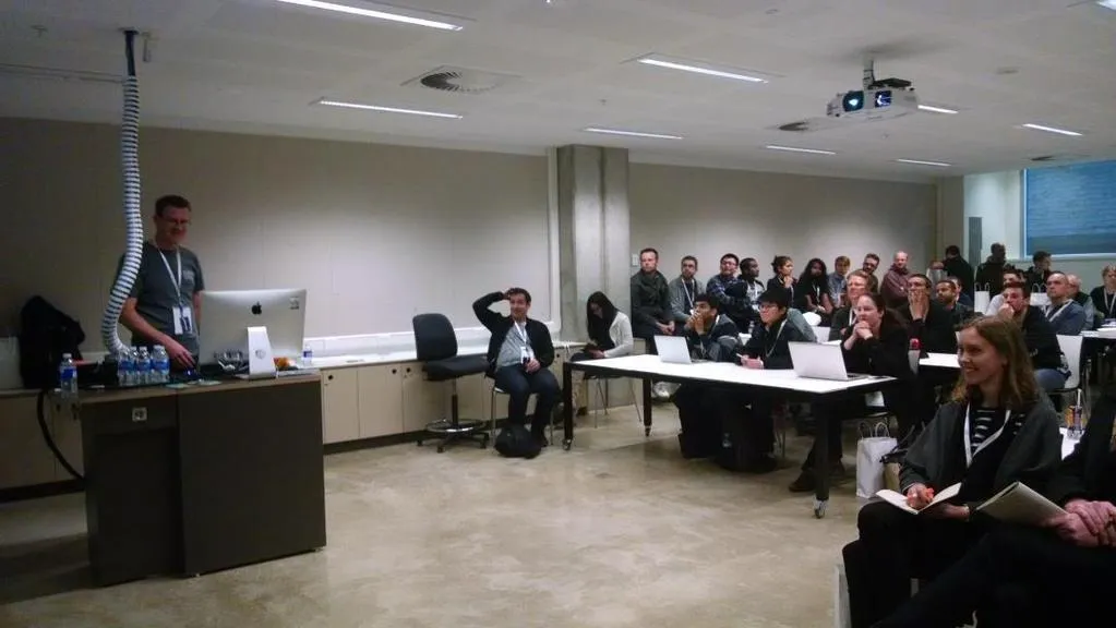 Me (David) presenting my talk