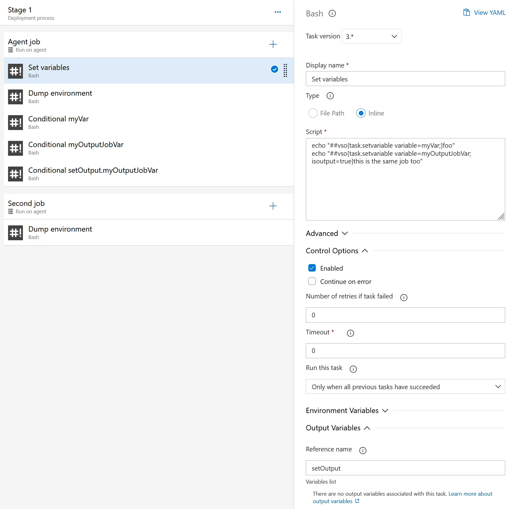 Editing the release pipeline