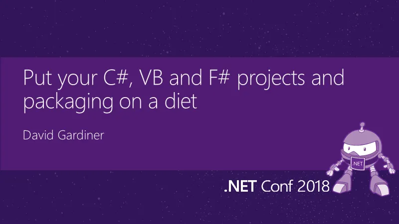 Title slide for .NET Conf talk