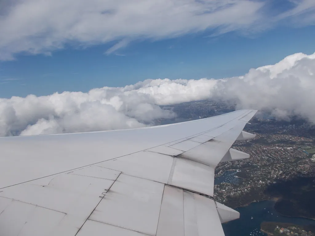 Looking back over Sydney Harbour