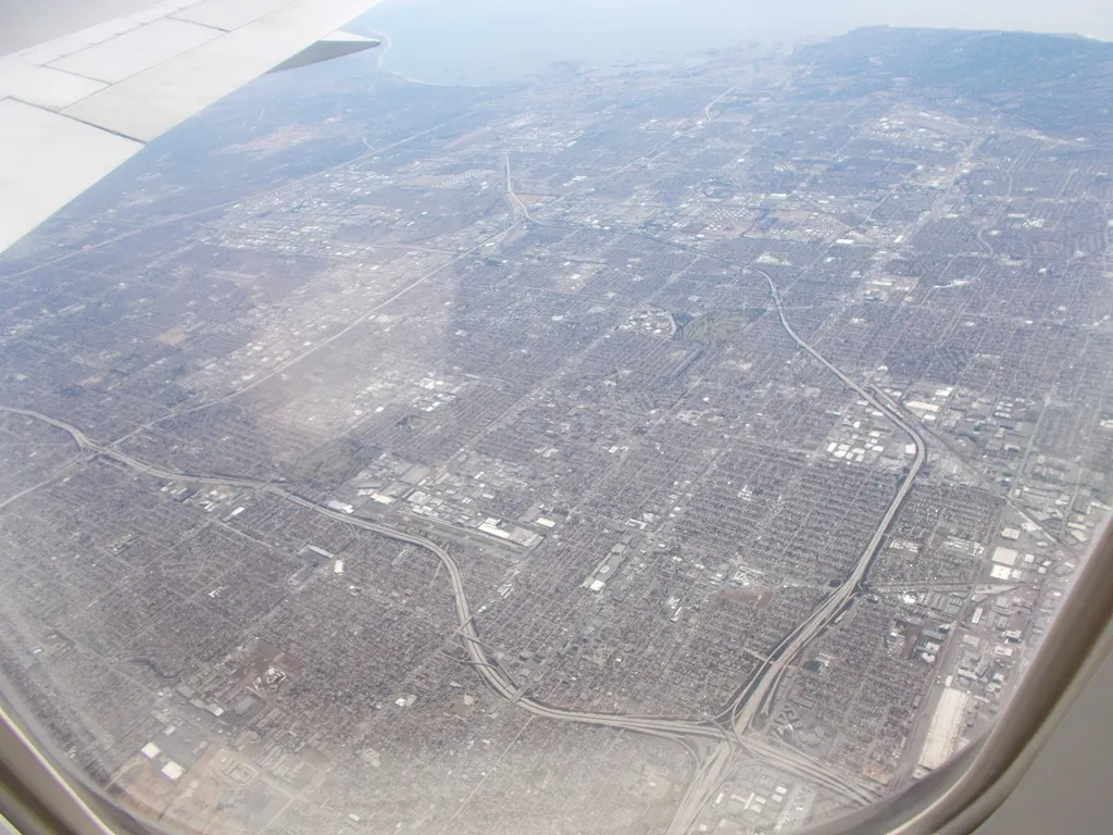Flying over Los Angeles