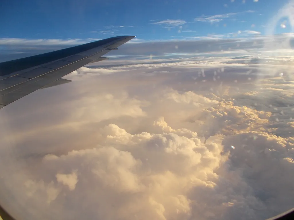 Sunset on clouds