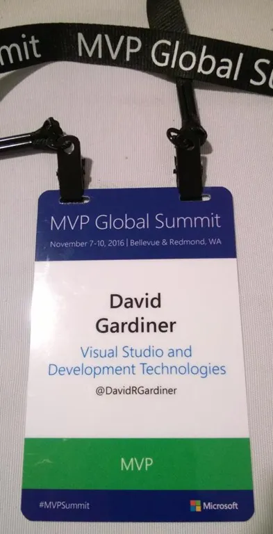 My MVP Summit name tag