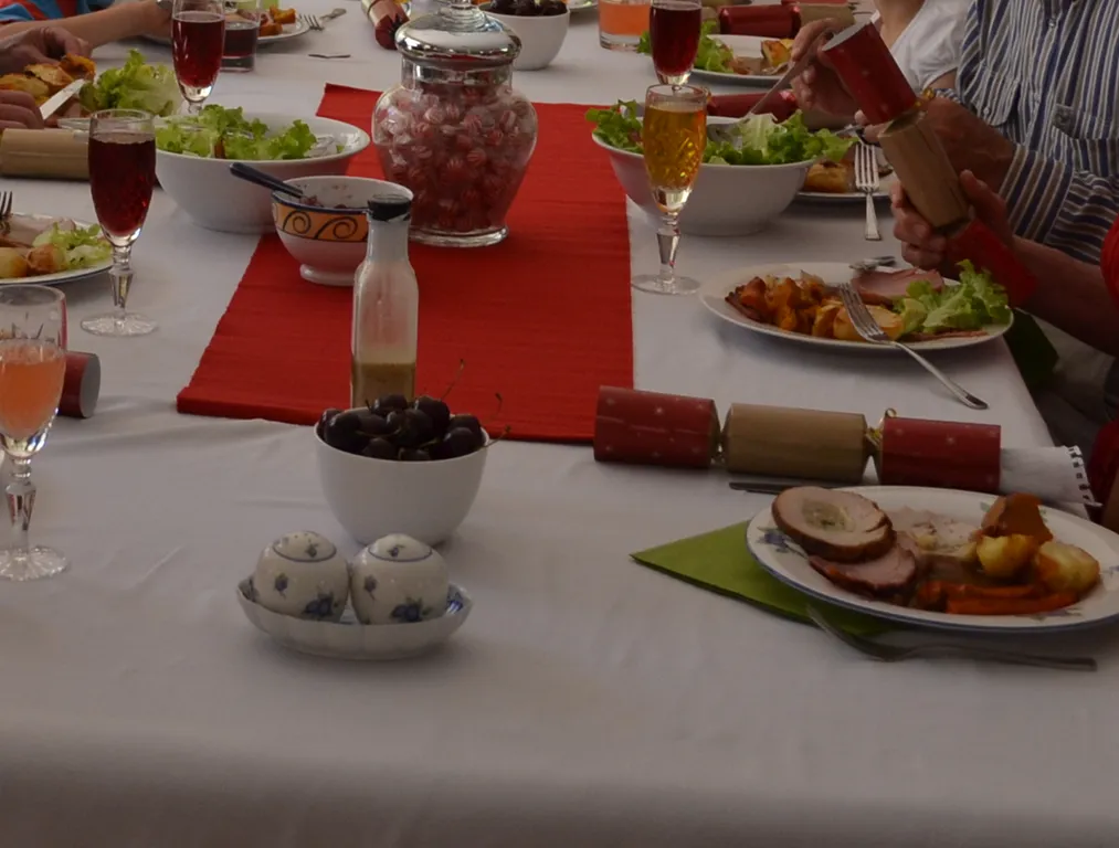 Christmas lunch ready to eat