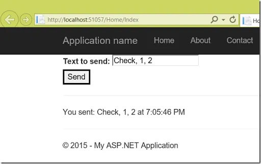 Screenshot showing example of web page
