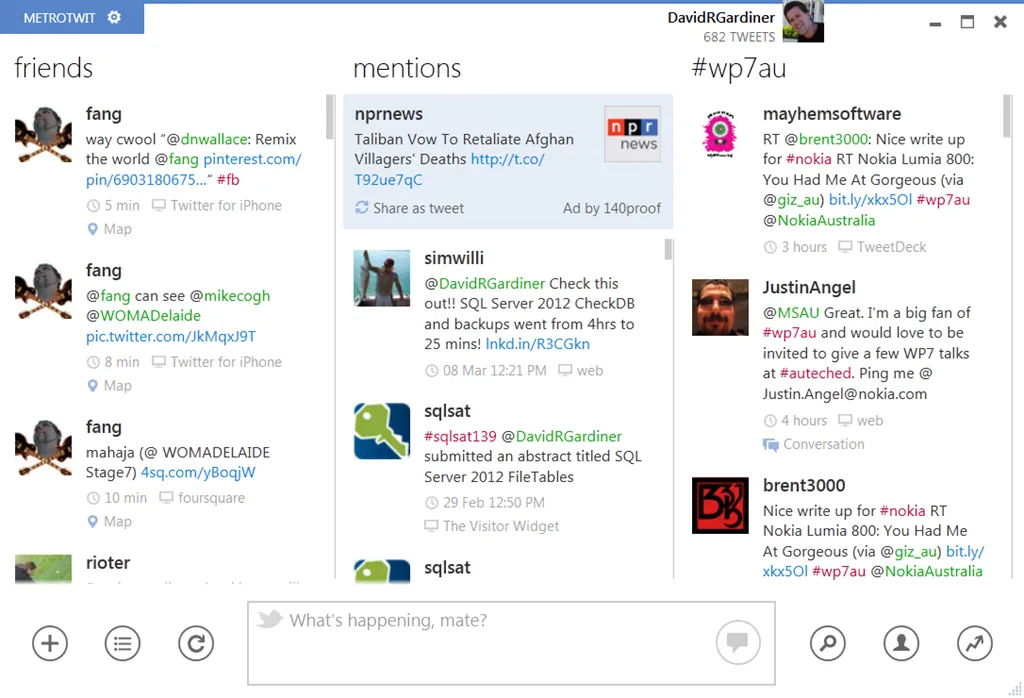 Screenshot of MetroTwit