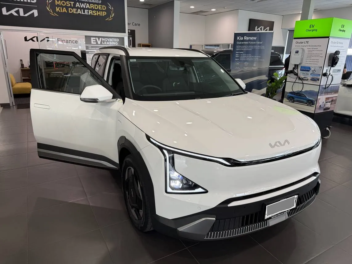 Kia EV5 in car showroom