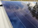 New solar panels installed on roof