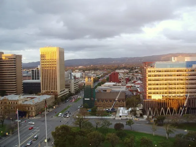 View from our hotel room across Victoria Square
