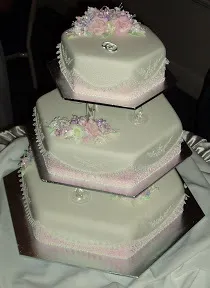 Three tier wedding cake