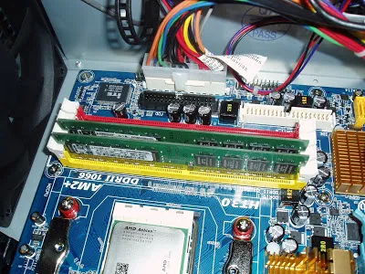 Motherboard with connector cables attached