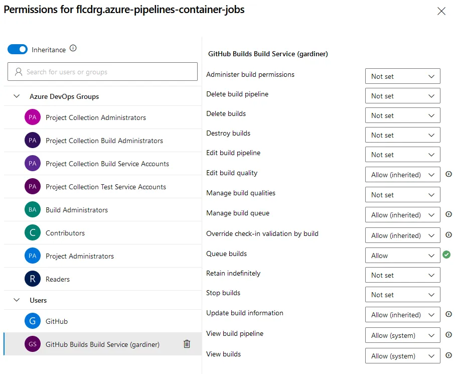 Set permissions for a pipeline
