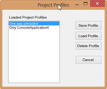 Select profile