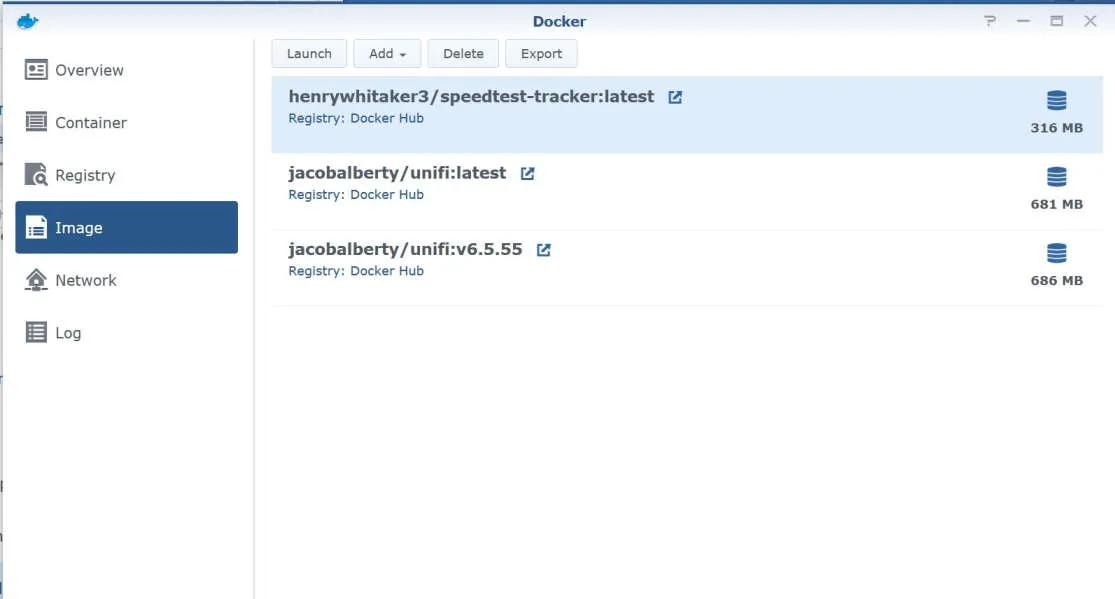 Docker Image page
