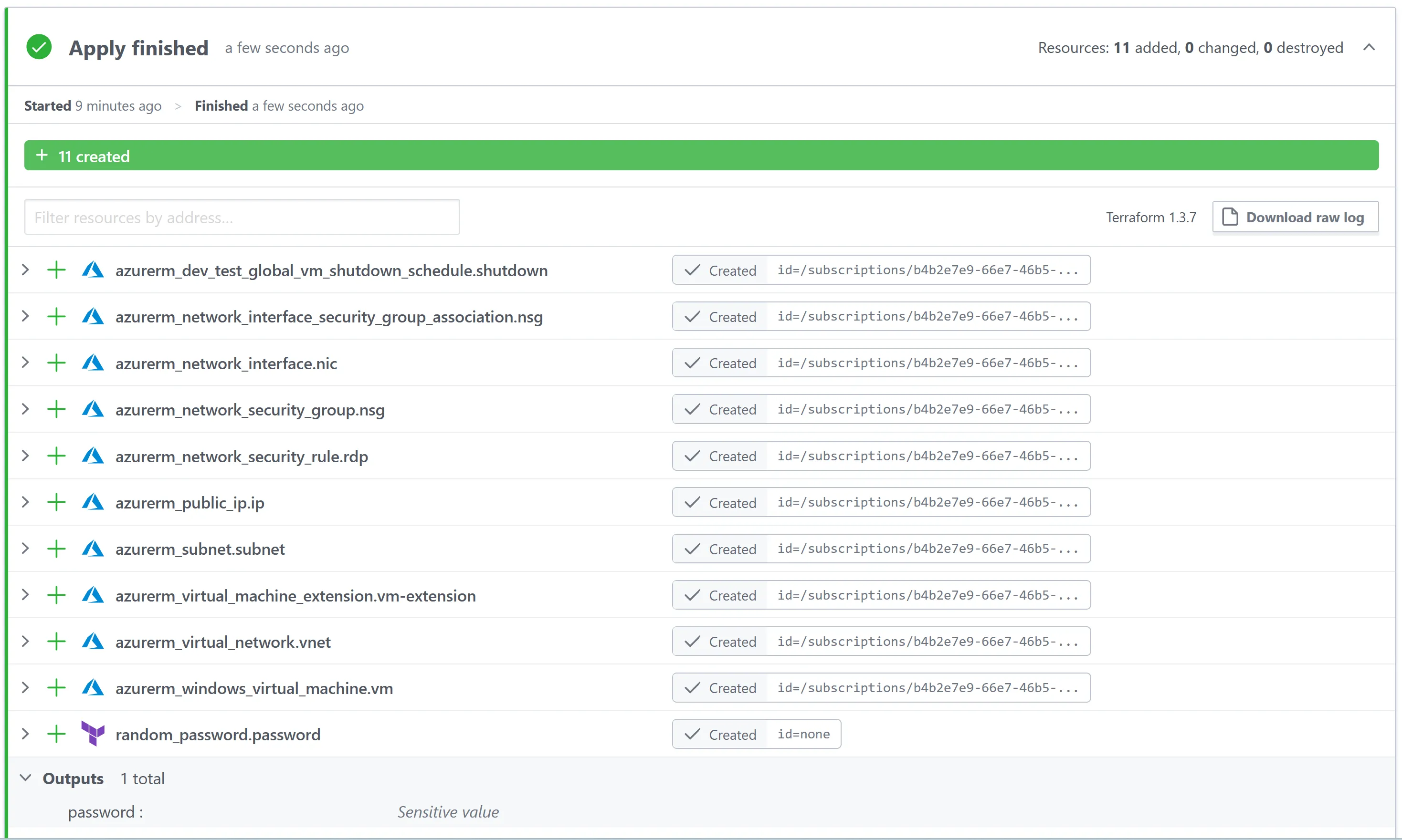 Terraform Cloud - changes applied