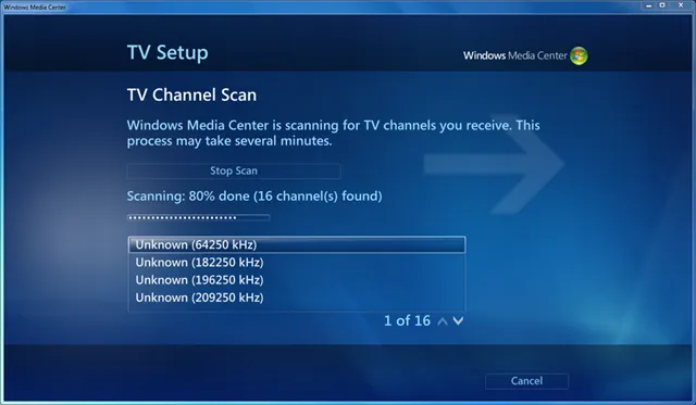 Analogue as well as digital channels are found