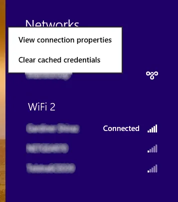 Windows 8 VPN context menu
