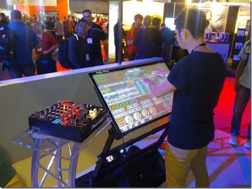 DJ with touch screen