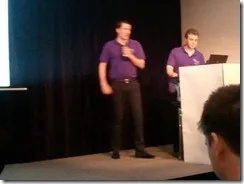 Chris Walsh and Jake Ginnivan presenting