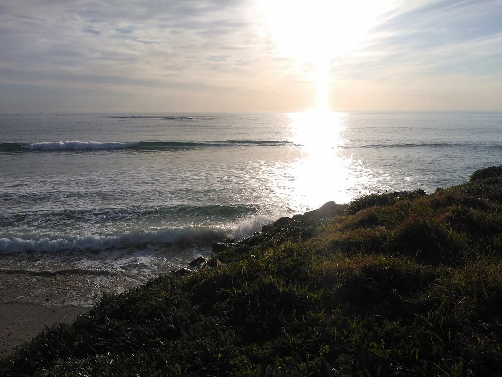 Sun setting over the ocean