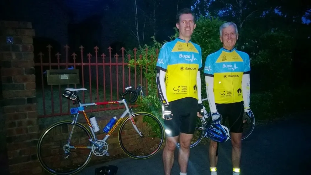 Me and Dad, about to head for the start at Unley