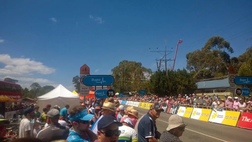 Looking towards the finish line, Mt Barker