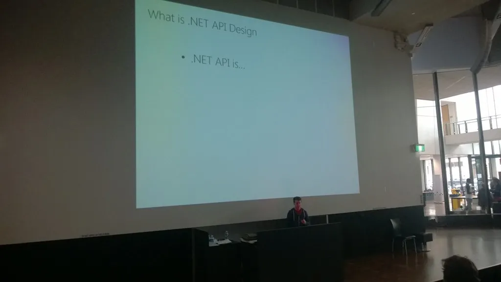 James Newton-King presenting