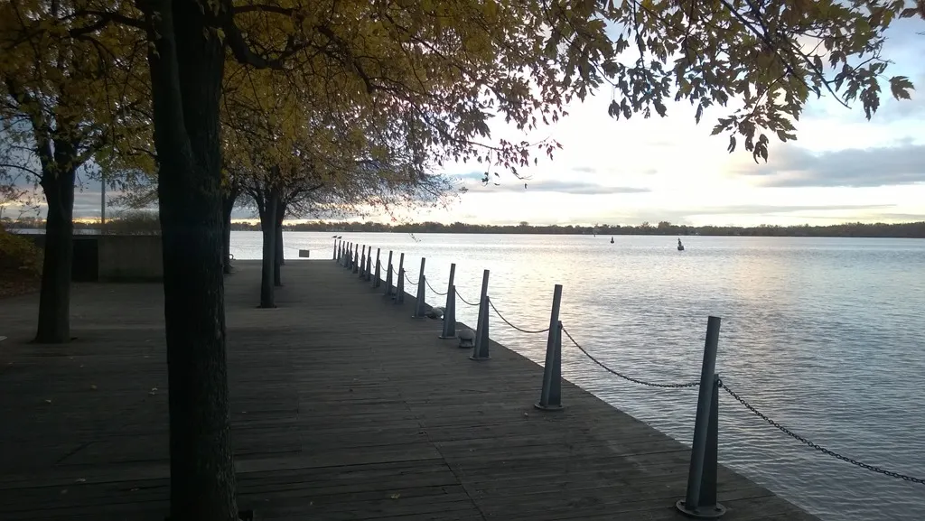 View from Toronto shore looking across the lake