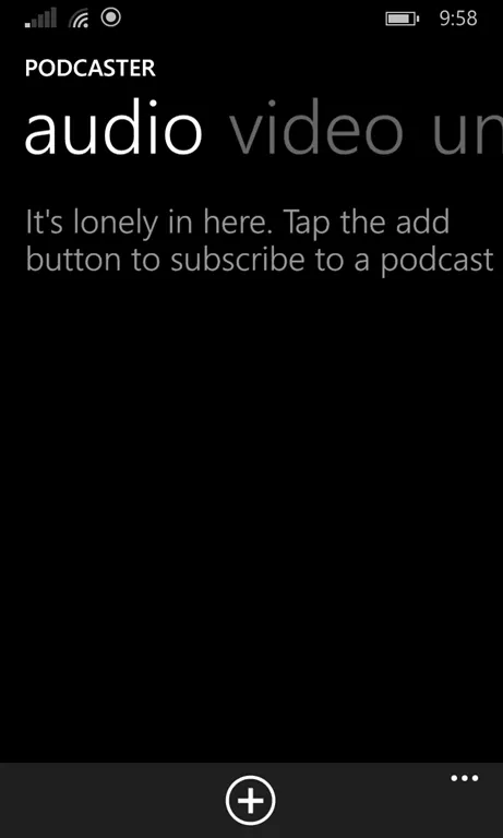 Podcaster app screenshot