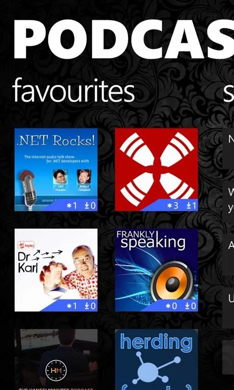 Podcast Lounge app screenshot