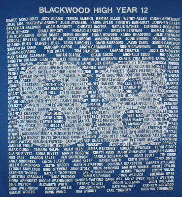 Front of Blackwood High Year 12 jumper from 1988