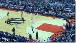 NBA Basketball game with Toronto Raptors playing Indiana Pacers