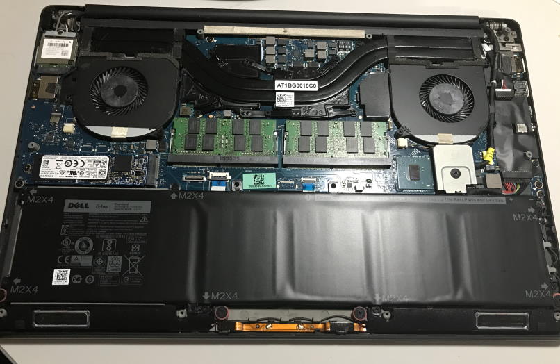 Laptop with base removed