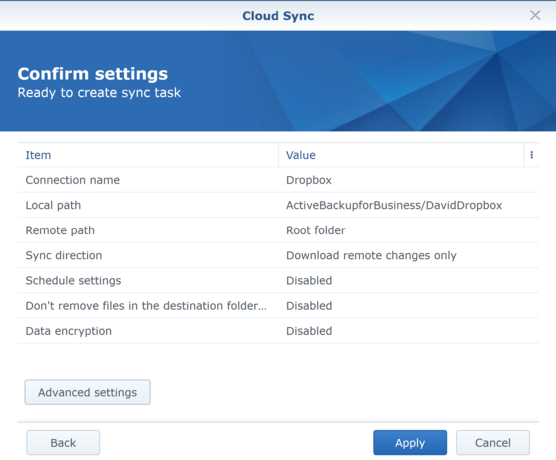 Synology Cloud Sync - Overview