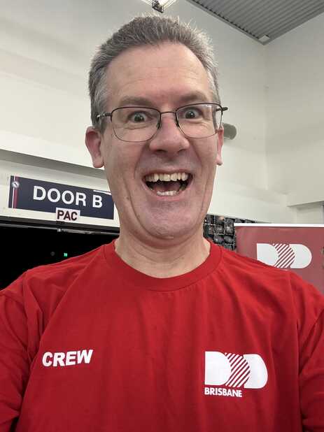 David very excited to be at DDD Brisbane